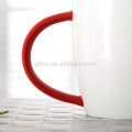 280cc porcelain tea cup with rubber coated handle and butterfly infuser